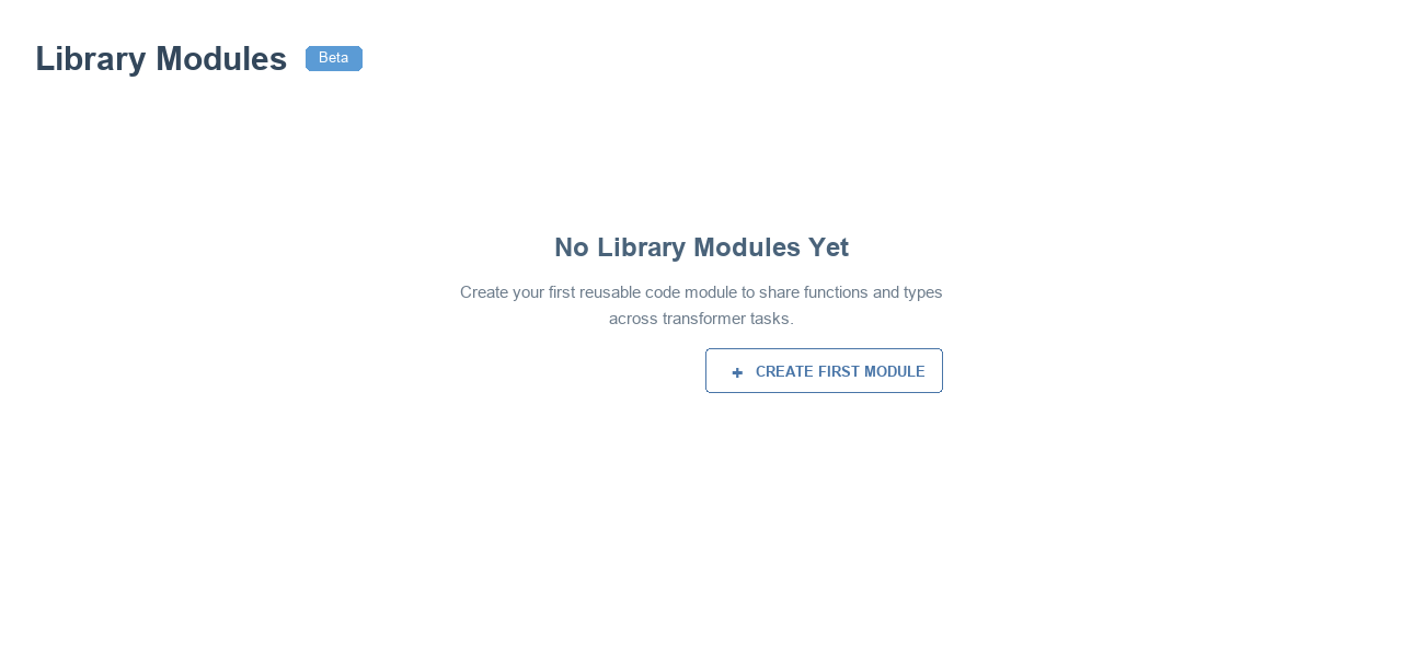 Library Modules empty state