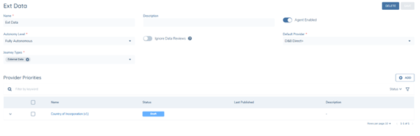 Data Sourcing Agent Config
