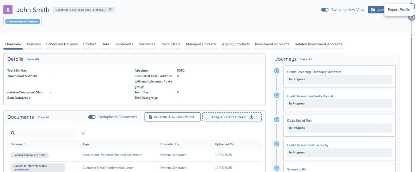 Entity Profile Export 2