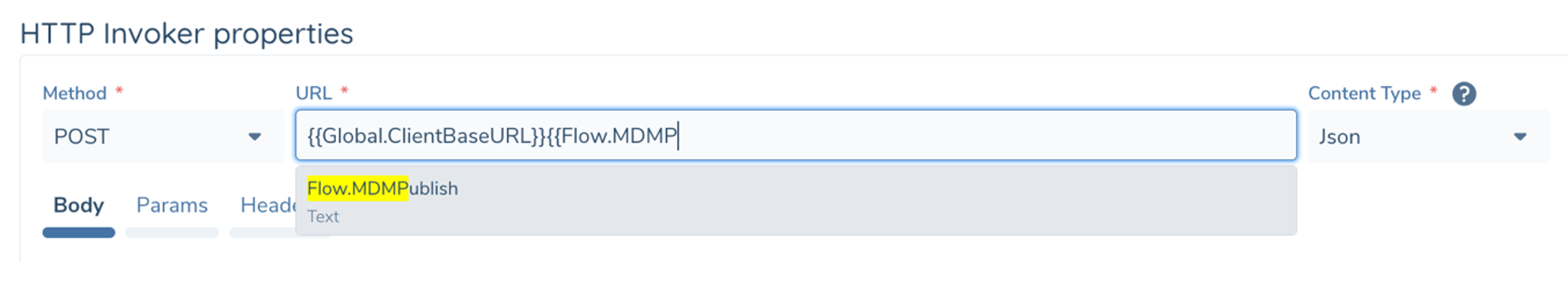 Intellisense showing available variables