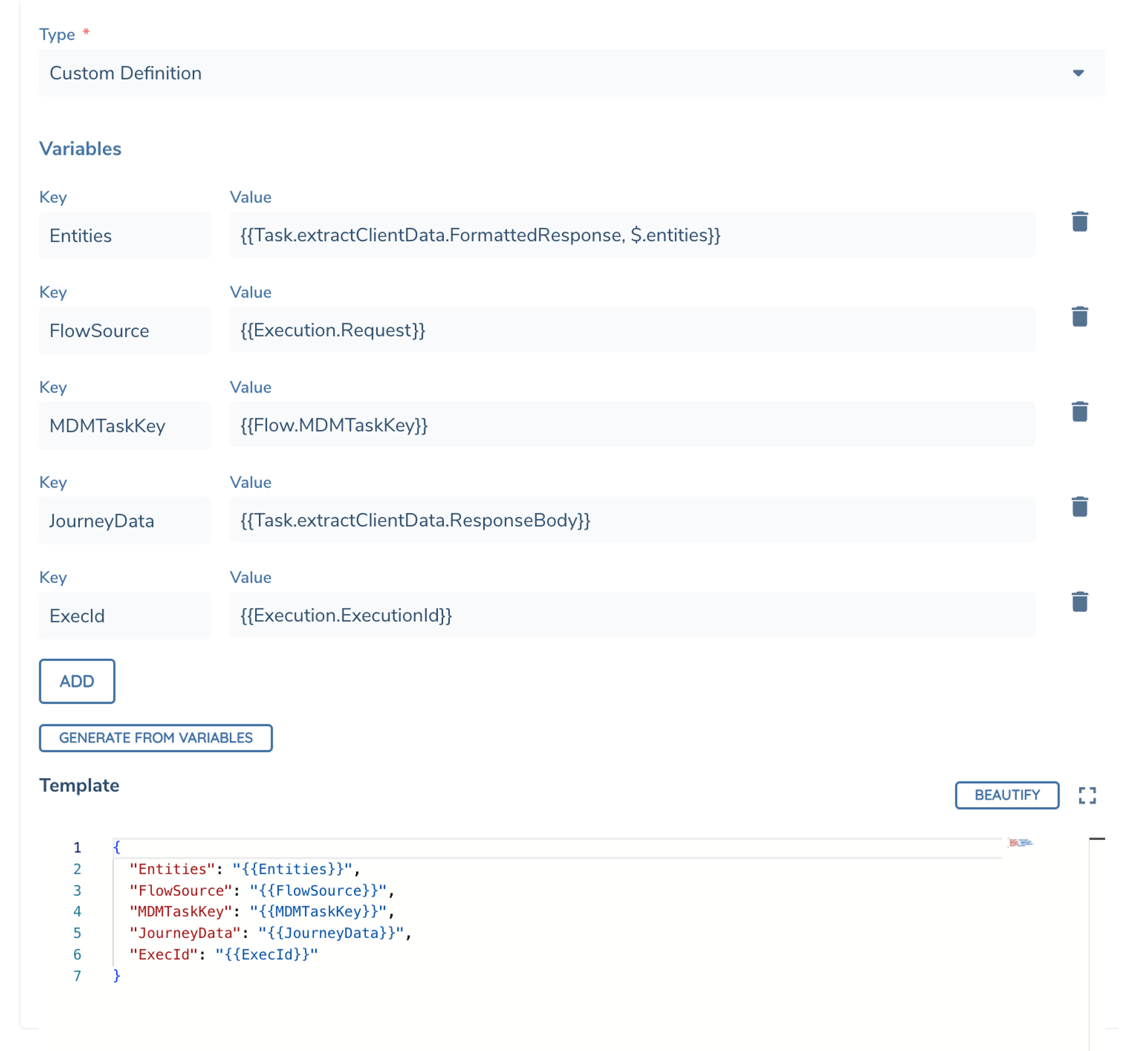 Templated Input - Custom Definition