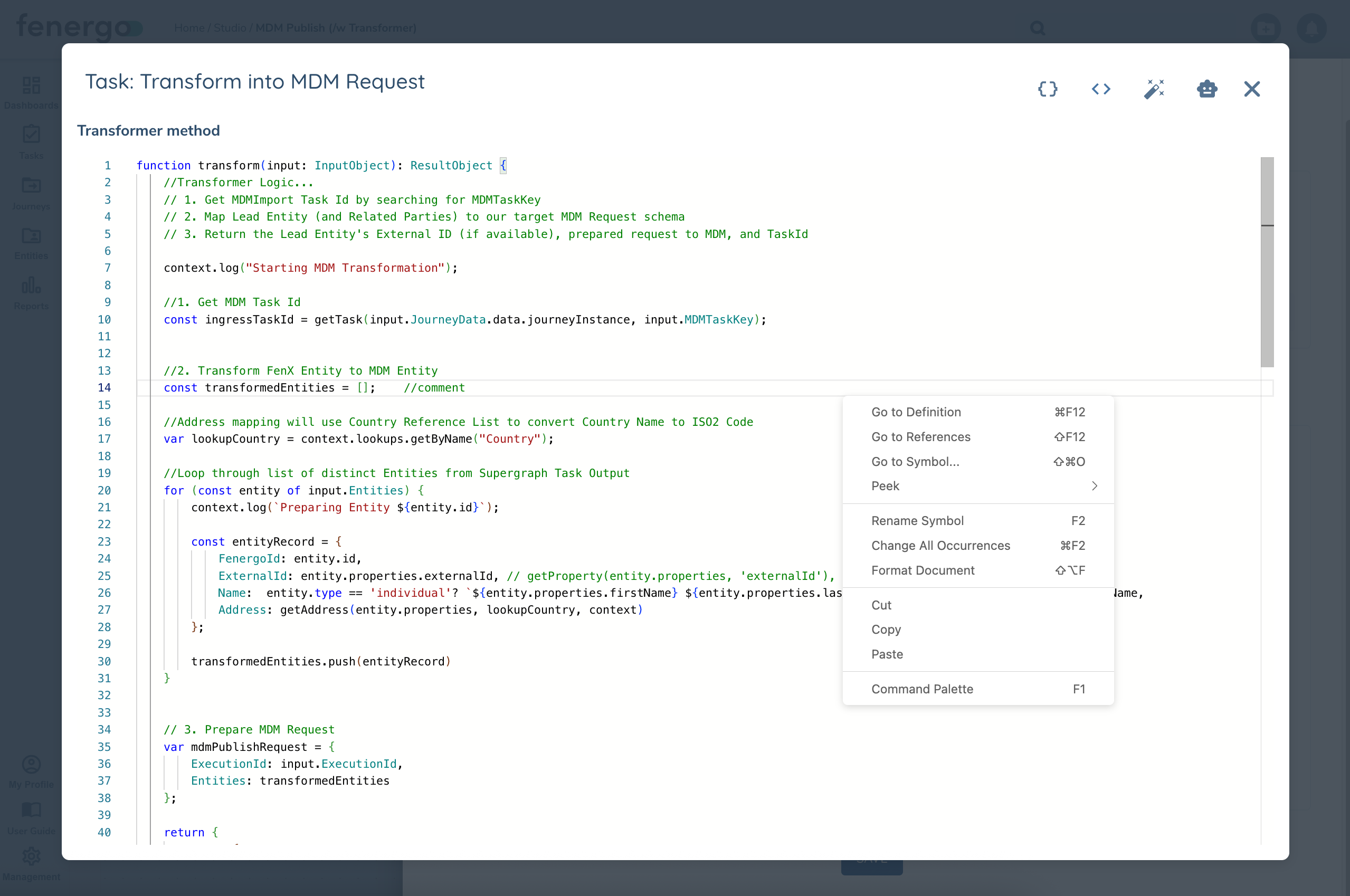 Code Editor - Full Screen Mode