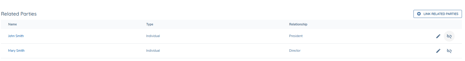 Unlink Related Party Modal