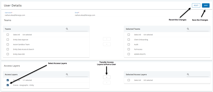 Assign Access Layers