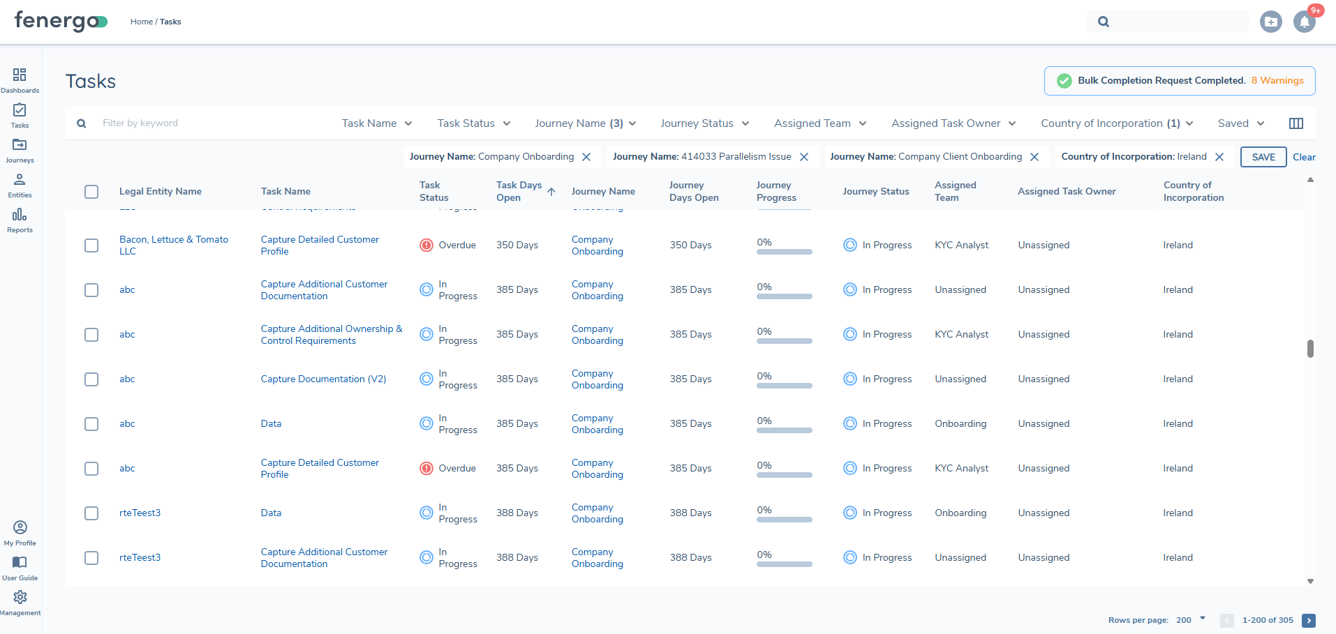 Advanced Dashboards Cannot Complete Tasks message