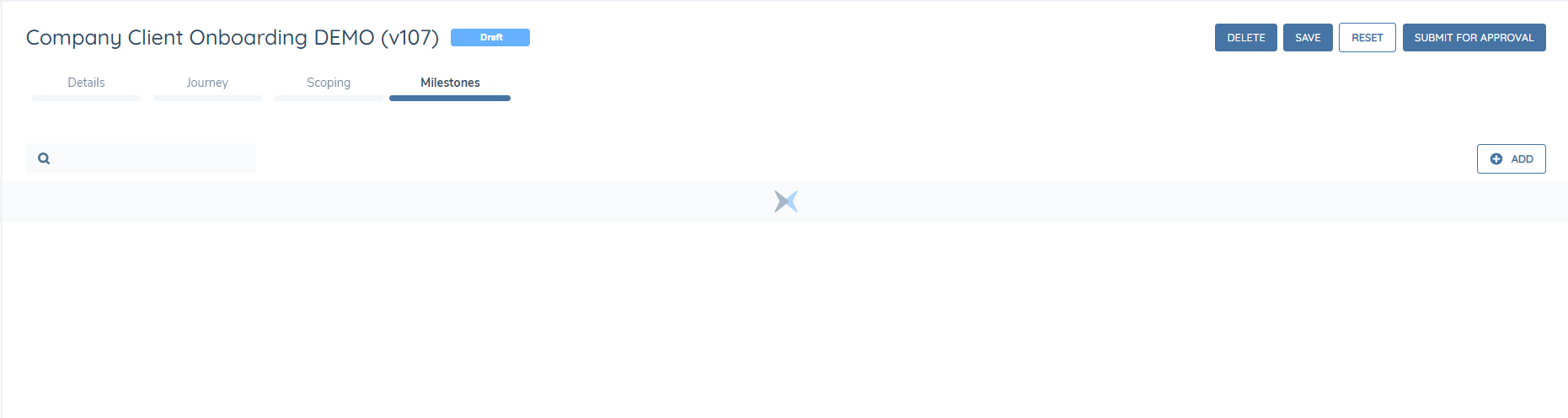 Milestones - Blank State