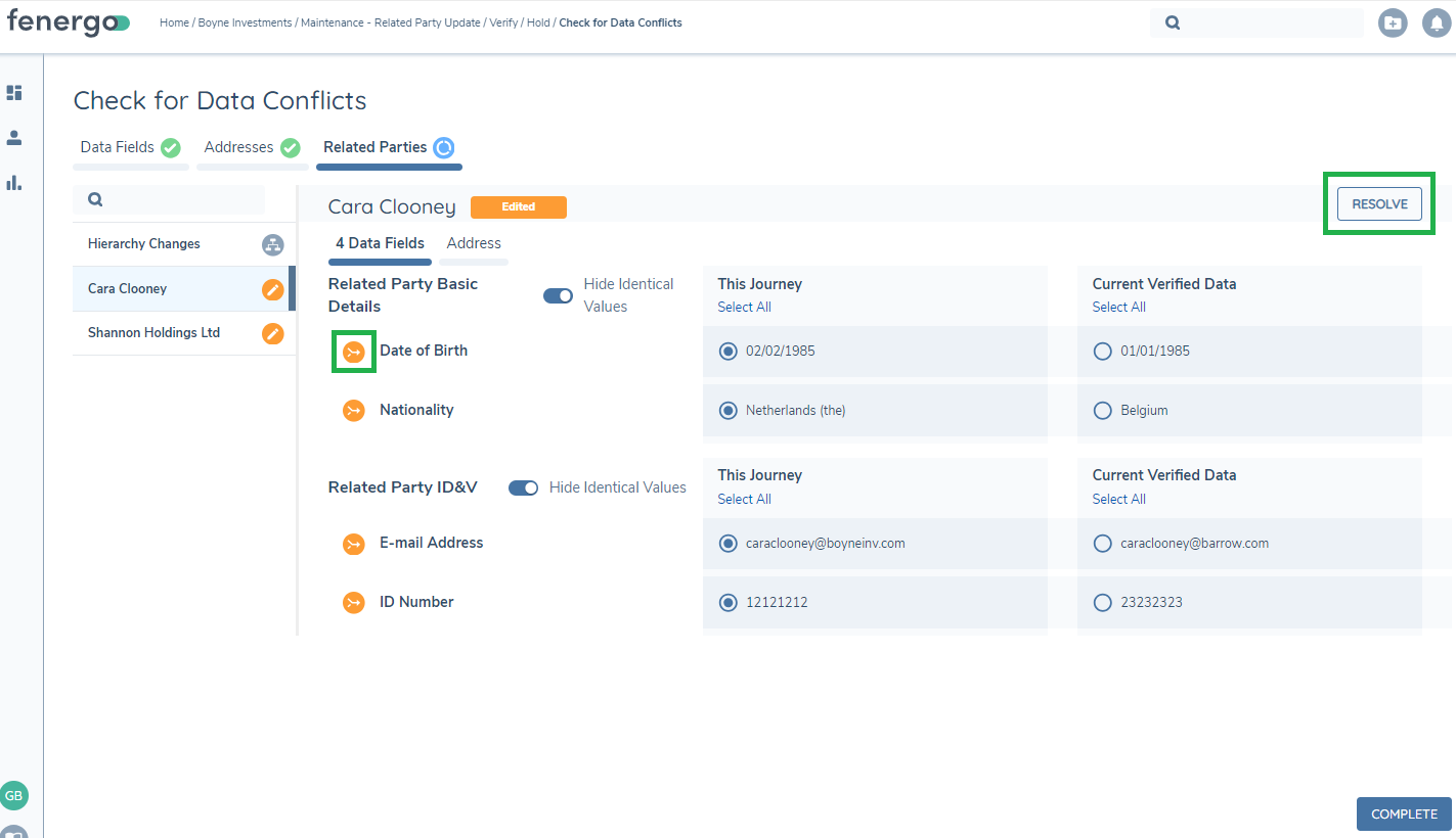 Related Parties Resolve Conflicts