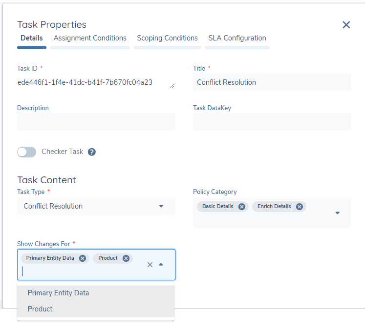 Conflict Resolution Task Config