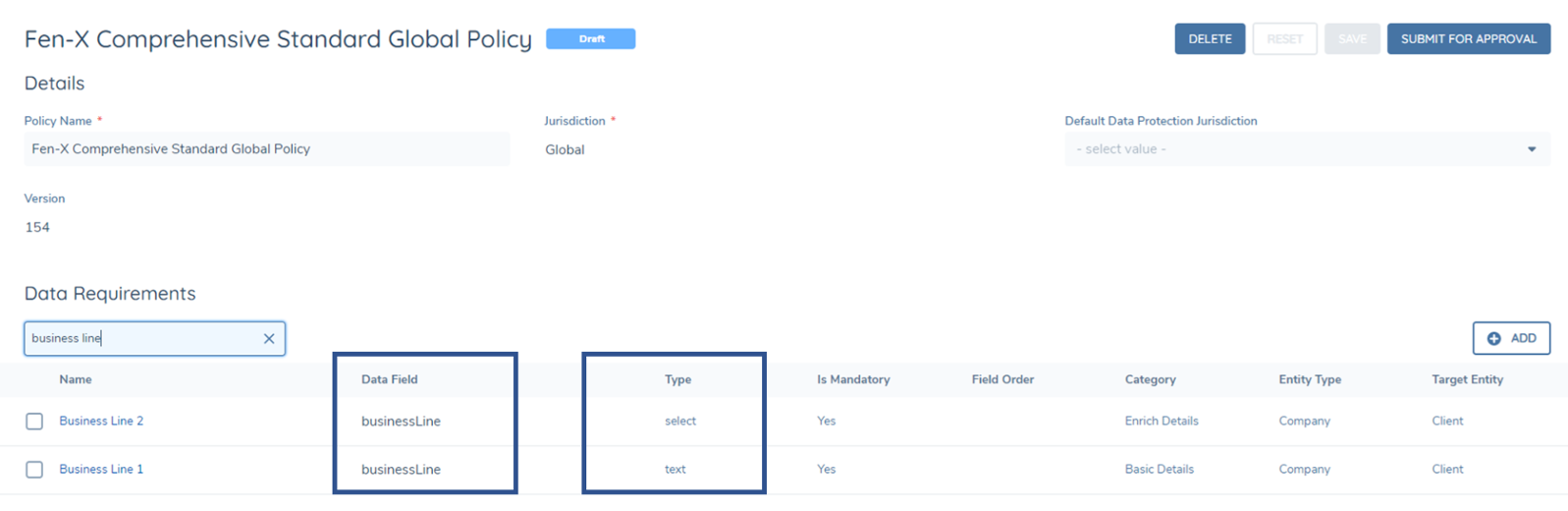 datakeysWithSameMandatoryEditable