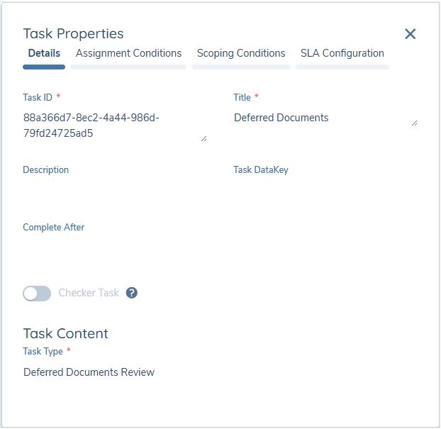 Configuring Document Deferral Review Task