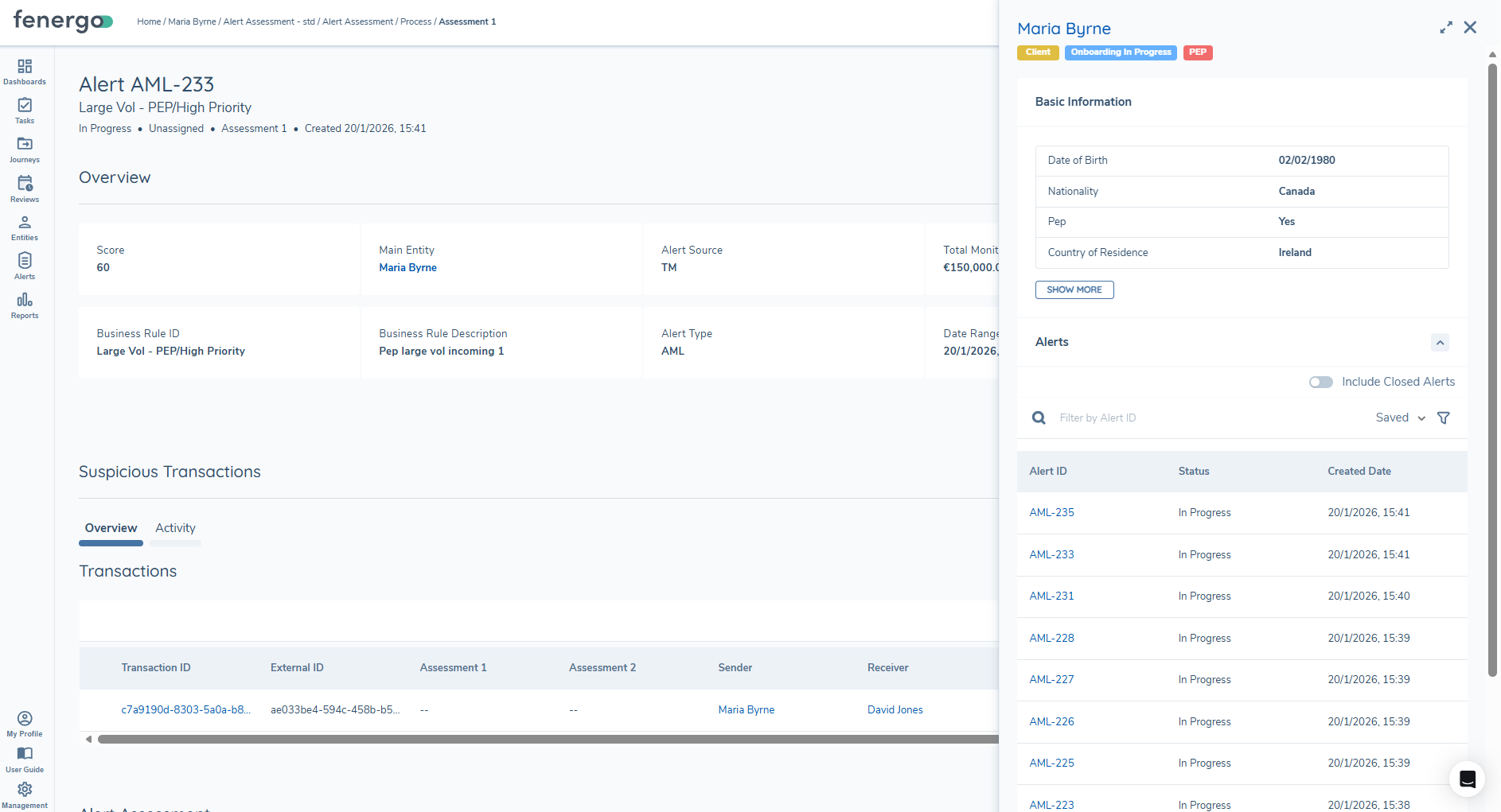 Entity Context Panel