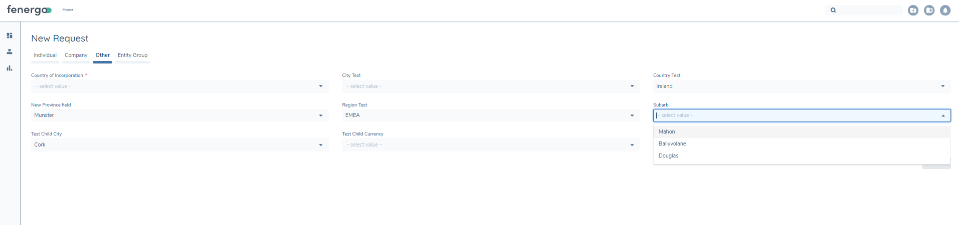 newRequestScreenWithFieldAndLookup