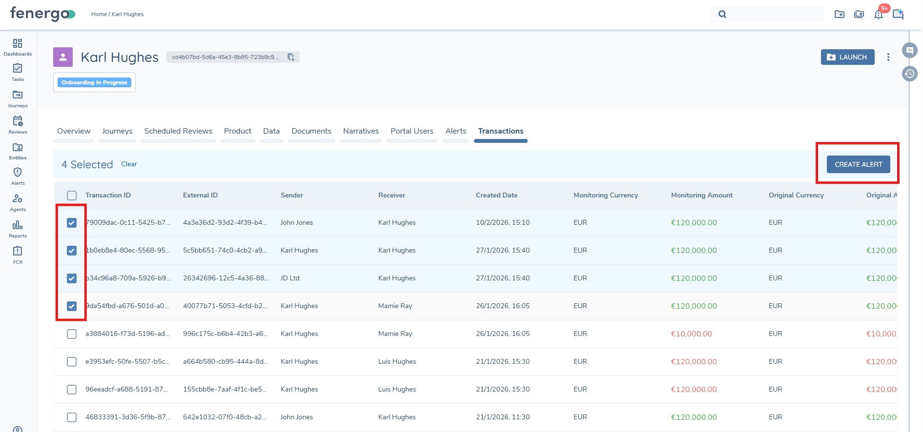Transactional Manual Alert