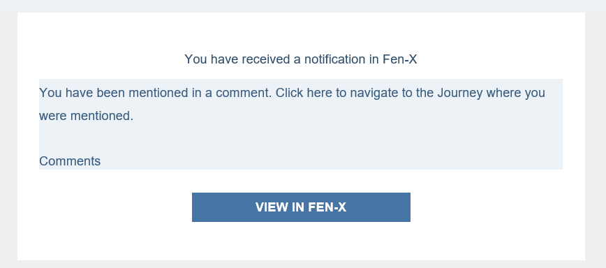 Receiving a Comment Mention Notification via Email