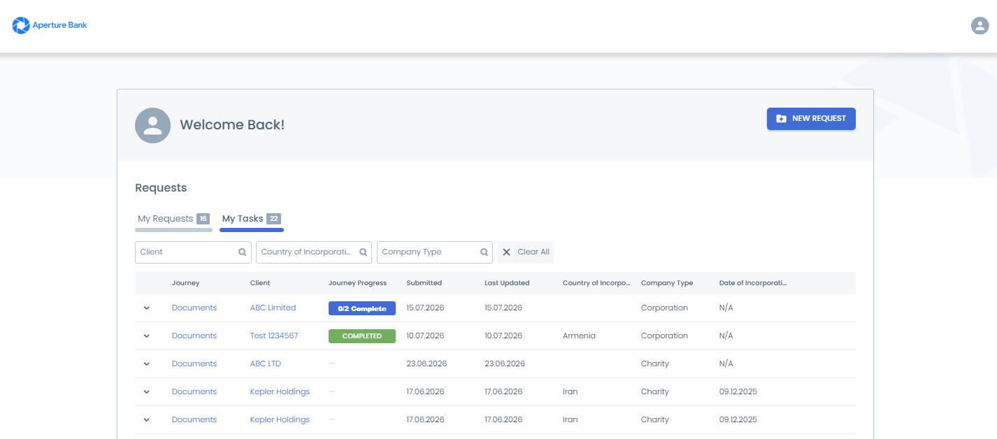 Requests Dashboard