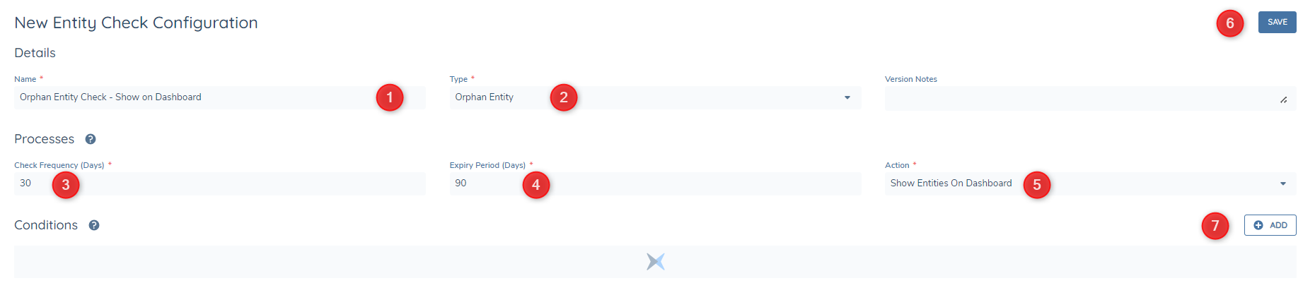 Entity Check Configuration