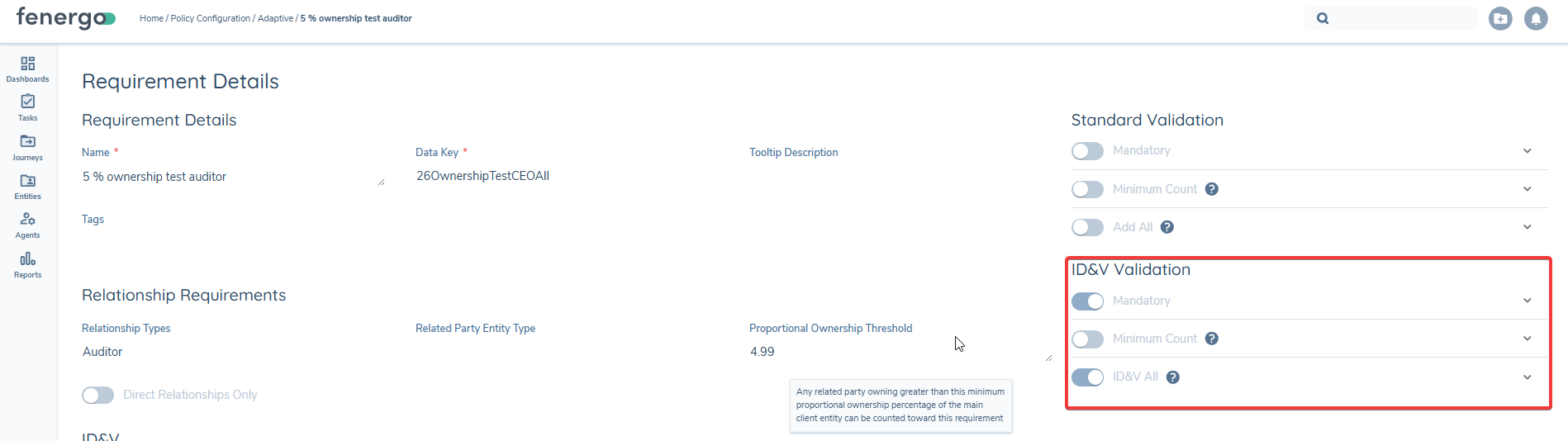 O&amp;C configuration requirements