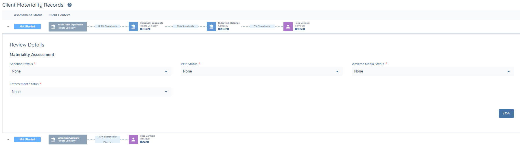 Client Materiality - Materiality Assessment
