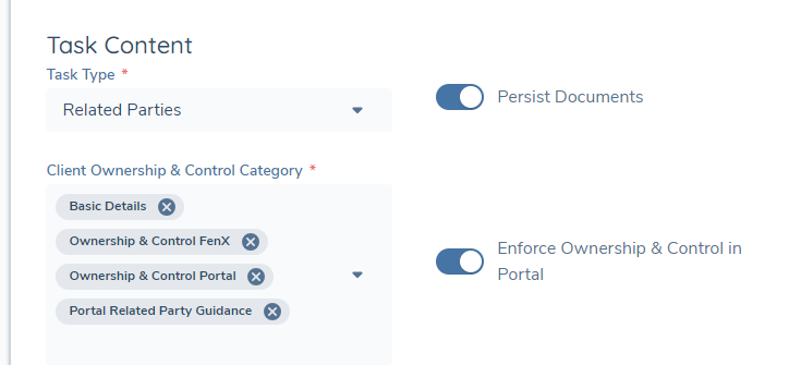 Ownership and Control Config