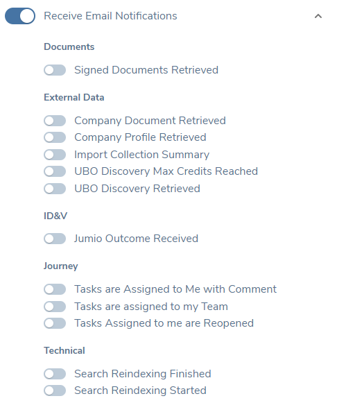 Receive Email Notifications