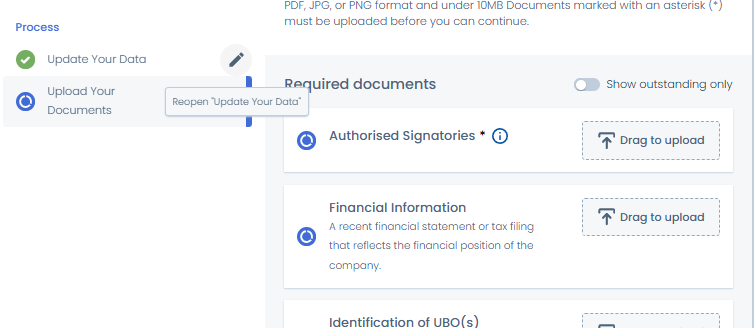Reopen Task Indicator