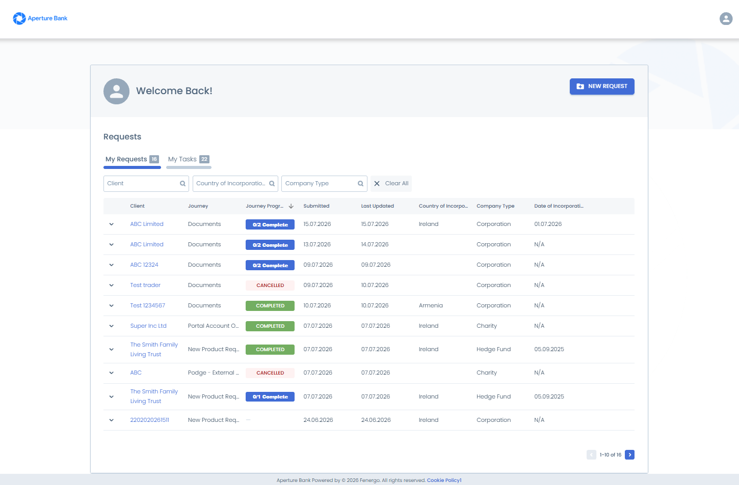 Requests Dashboard