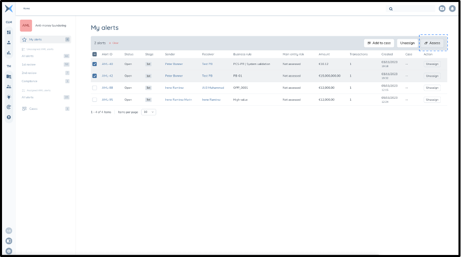 Bulk Assess Selection